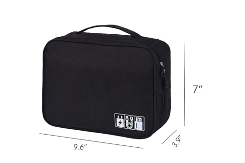 Electronics Organizer, Waterproof Portable Digital Storage Bag, Travel Cable Organizer Case-Grey
