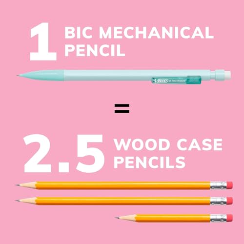 BIC Xtra-Smooth Mechanical Pencil with Eraser, Medium Tip (0.7mm), Set of 40pcs for School Supplies, Office Supplies