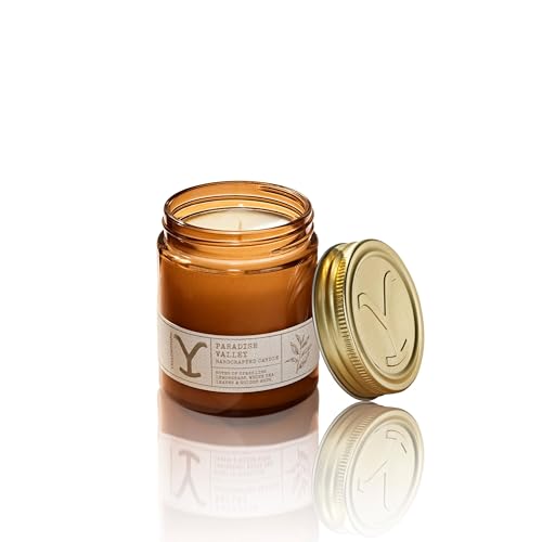 Vela en tarro perfumada Yellowstone de Tru Western, 8 onzas, Paradise Valley