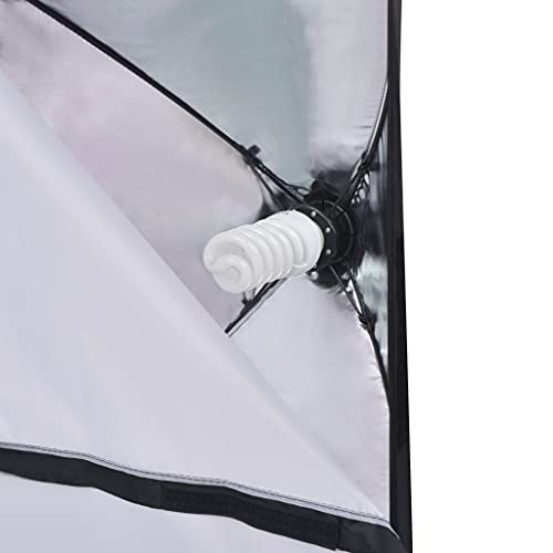 vidaXL Fotostudio Set Hintergrundsystem Studioleuchte Softbox Stativ Reflektor – Bild 7