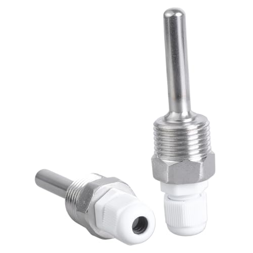 Par de mangas Thermowell de 8 x 50 mm en acero inoxidable para sensores de temperatura, resistentes a la corrosión