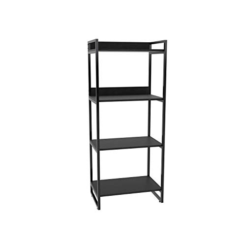 Estante Multiuso 146cmx60cm com 4 Prateleiras Kuadra Compace Preto Onix