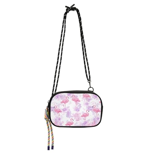 senya Cell Phone Purses Small Crossbody Bags Handbag Wallet for Women Mini Shoulder Bag Pink Flamingo Pattern