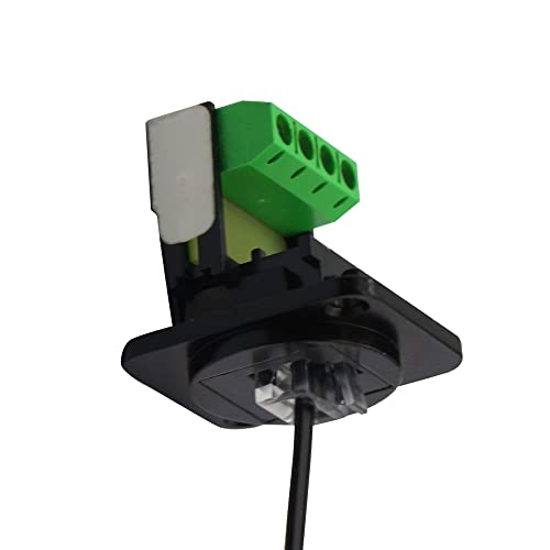 Conector RJ11 6P4C Panel D para Teléfono Negro miniatura 5