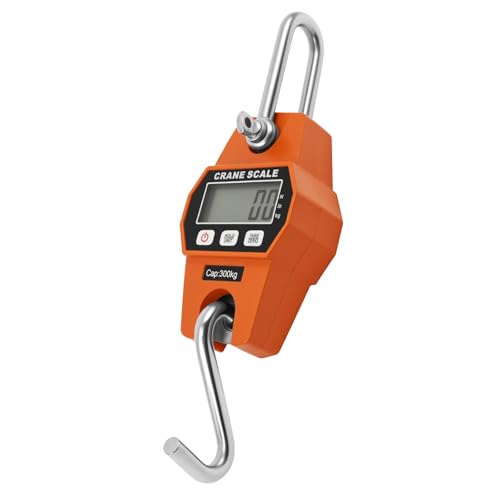 Báscula digital colgante de 300 kg, báscula de equipaje con gancho, báscula digital con pantalla LCD, báscula analógica para el hogar, pesca, agricultura, equipaje, transporte