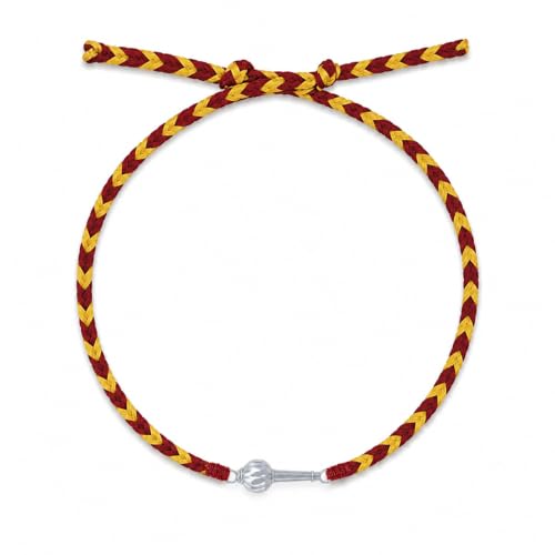 Image of Unniyarcha 925 Sterling Silver God Blessings Rakhi for Men | Certified Silver Raksha Bandhan Rakhi for Brother (Hanuman Gada)