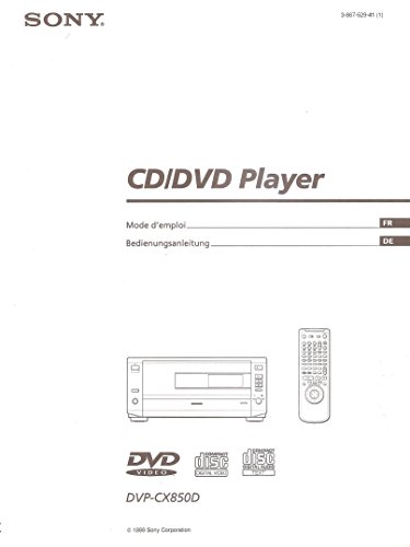 Preisvergleich Produktbild SONY DVP-CX850D CD / DVD Player. [Bedienungsanleitung (DE) / Mode d'emploi (FR)]