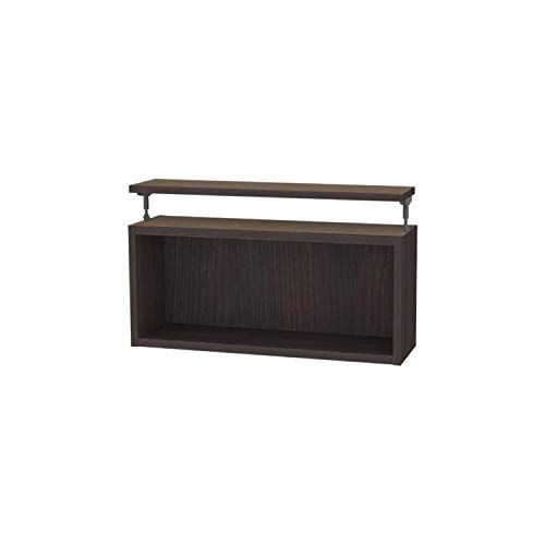 白井産業 【タナリオ オーダーメイド タイプ】 天井 突っ張りラック 本体サイズ 幅67 奥行19cm 用上置き 木製 本棚 ダークオーク(タナリオTNL-EM035067UAF2DK)