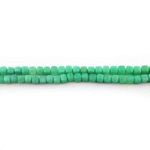 Chrysoprase cube facetté LKBEADS pour créer des bijoux bohèmes chics