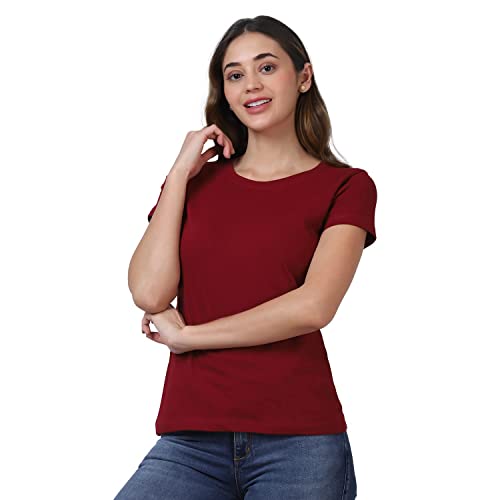 Image of Cotton Half Sleeve T-Shirt for Women, Round Neck Half Sleeves Gym Sports T-Shirt, Casual Women's Regular T-Shirt
