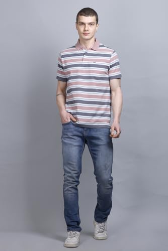 Image of GODFREY Men Cotton Regular Fit Short Sleeves Collar T-Shirts Size - Large (L / 40), Multi