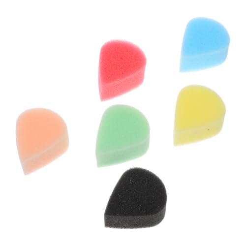 KONTONTY 6Pcs Face Paint Sponges Tear Drop Shaped Makeup Sponges for Art for Creative Activities and Festivals Easy to Grip for Intricate Designs Includes Opp Bag for Storage