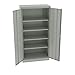 Tennsco 7218DLX-CPY Deluxe Traditional Cabinet with Solid Doors, Assembled, 36" Width, 18" Depth, 72" Height, 5 Openings, Champagne/Putty