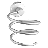 Größe: Edelstahl Spirale Form Silber Haartrocknerhalter ist 11*12*9,5cm. geeignet für die meisten Größen von Haartrocknern.