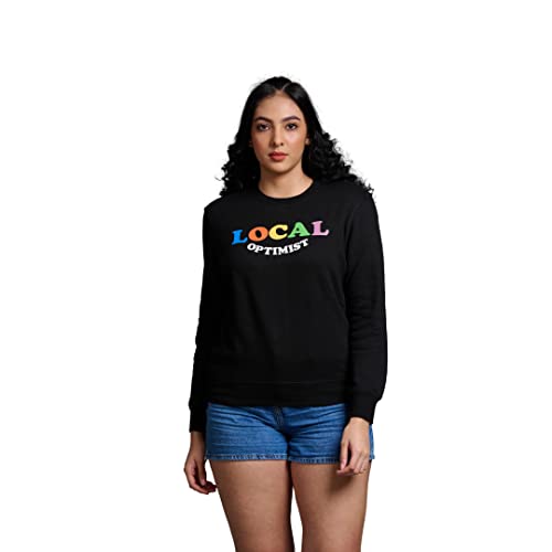 Image of Go Devil Stylish Trendy Regular Fit 100% Cotton Sweatshirt with Round /Crew Neck Full Sleeves, Casual Printed Winter Wear for Women /Girls