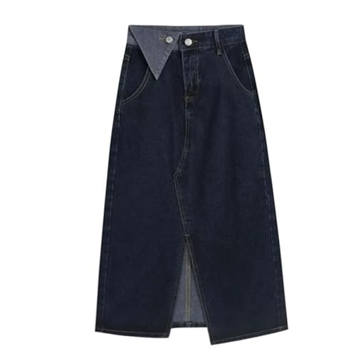 Womens High Waist A-Line Skirt with Denim Slimming Spring Autumn Casual Jean Skirt3