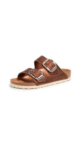 Birkenstock Women's Arizona Big Buckle Sandals, Antique Cognac, 7 Medium US