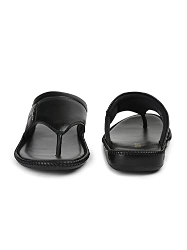Image of Liberty Coolers VCL-26 Casual Slipper for Men - Black & Brown | Slip-on /Flats Slippers - Durable and Lightweight | Comfortable and Soft Insole for Everyday Wear - Cushioned Footbed | Home Footwear