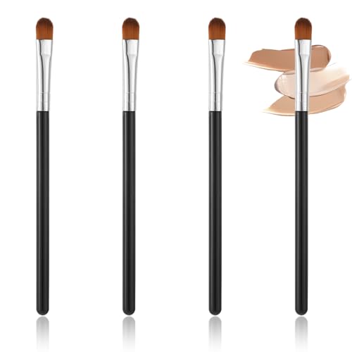 4 Pcs Flat Concealer and Eyeshadow Brushes