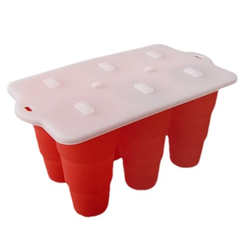Molde de helado, moldes de silicona reutilizables plegables de 6 cavidades | Accesorios de cocina para beber postres de verano, camping, alimentos, fiestas de pasteles