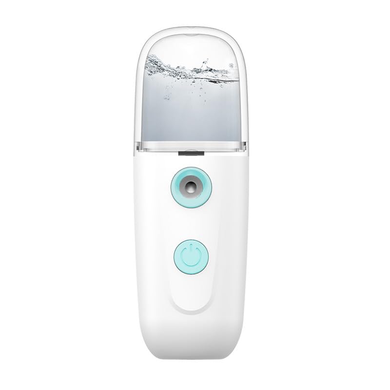 ZHUOAI Nano Facial Mister 30 ml Mini Face Humidifier Portable Facial Sprayer USB Rechargeable Handy Skin Care Machine for Face Hydrating, Daily Makeup, White