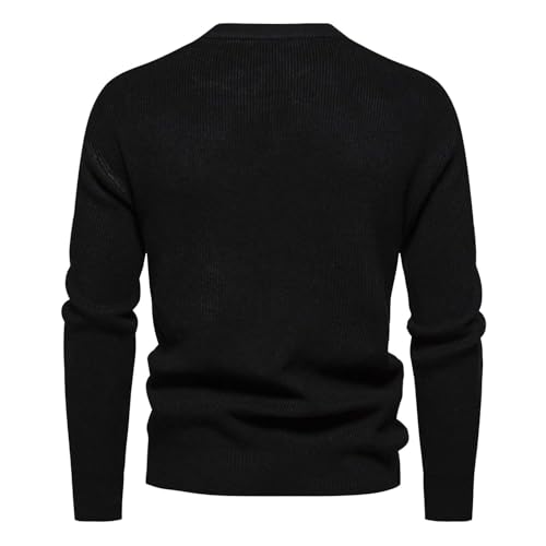 Mens Mock Neck Long Sleeve Basic Pullover Sweater Patchwork Color Block Printed Pullover Y2K Sweaters Fall Winter4