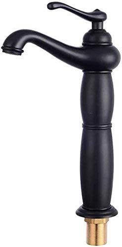 Robinet mitigeur monotrou bronze pour lavabo et vasque à poser eau chaude froide