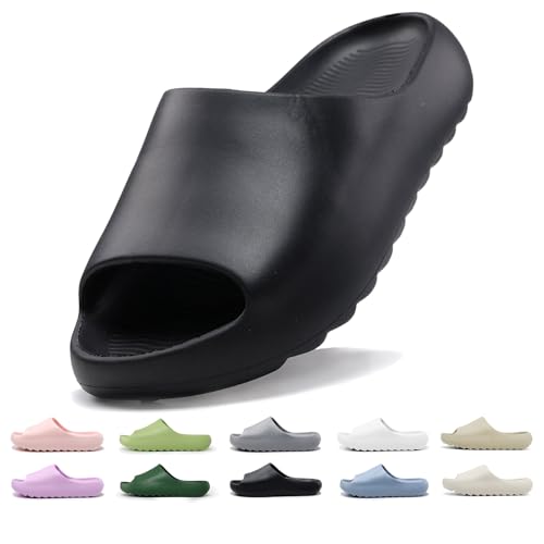 Kids Lightweight Soft EVA Non-Slip Slides Slippers Open Toe Comfy Sandals for Toddler Boys Girls Children Bathroom Shower Summer Pool Beach Slippers