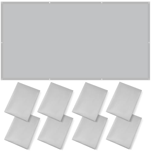 Image of ANGSYLTH 8 Pcs Fluorescent Light Covers - 4 x 2 Feet Covers for Ceiling Lights, 8 x 10 Magnetic Light Filters for Classroom, Office, Hospitals (Light Gray-2)