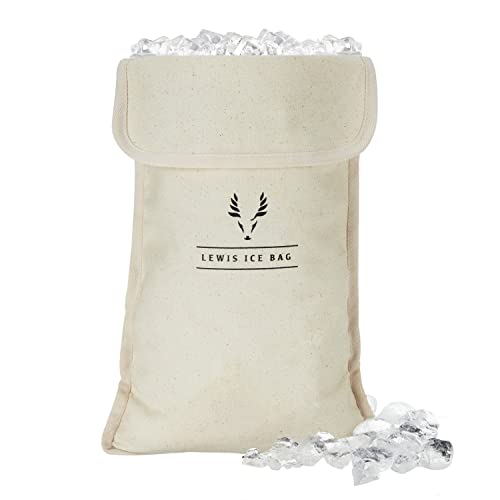 Viski Bartender’s Lewis Ice Bag - Extra Large Professional Grade Canvas Ice Crushing Bag with Reinforced Seams for Chilled Cocktails - 10″ x 18″ Set of 1 by Viski - Used condition - US$15.63
