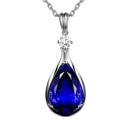 Collier pendentif goutte d'eau en pierre précieuse pour femme élégante
