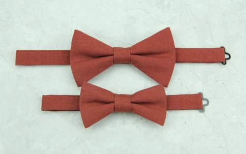 Image of Mens Solid Linen Ties - Slim Pattern Necktie for Men Wedding Groomsmen
