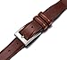 Marino’s Men Genuine Leather Dress Belt with Single Prong Buckle - Burnt Umber - 40