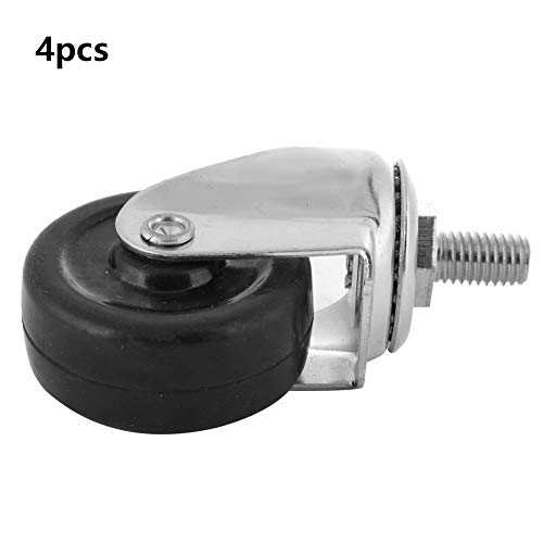 idalinya Rueda giratoria de 2 Pulgadas, Rueda giratoria, Goma de Baja Resistencia + Metal de 360 ​​Grados para Muebles de Accesorios de Carrito de Ruedas de Coches Comedor