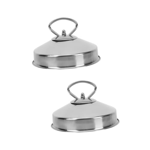 UPKOCH 3 Piezas Tapa de Vapor Protector de Vapor Cubrir Humeante Tapa de Acero Inoxidable cúpula de Vapor Tapa para rociar Tapa Metalica para vaporera Cubierta de Comida Plata