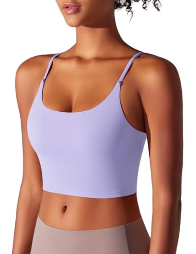 JTSONN Sujetador Deportivo Mujer Transpirable con Sujeción Media Sujetadores Deportivos con Almohadillas Fijas para el Pecho Tops Deportivos Fitness Yoga Entrenamiento Sin aro de Acero