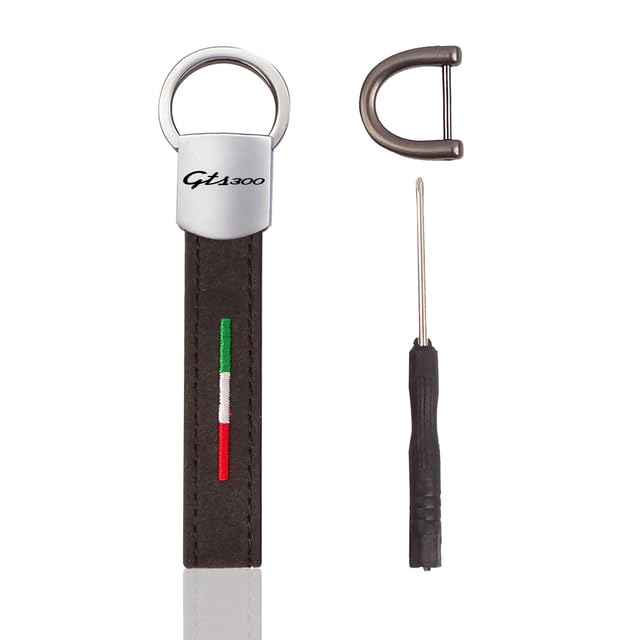 For Cars - FOR Alcantara leather key chain Italian Car leather Keyring For Piaggio Vespas Sei Giorni GTS Super 300 Primavera Sprint 946 (For GTS 300 Matte Silver)