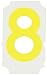 Brady 5060-8, Quik-Align Labels, 2" Height, Yellow, Legend "8" (10 per Package)