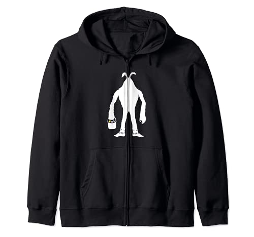 Easter Bunny Bigfoot Rabbit Sasquatch Easter Egg Hunter Zip Hoodie, Black