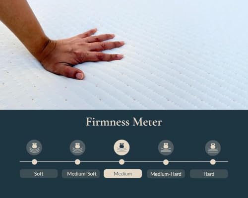 Image of Boston Essence Premium 6-inch Organic Natural Hypoallergenic Latex Mattress | Queen Size (75x60x6 Inch), Medium Firm | 100% Certified Latex | GOTS Certified Organic Fabric | 12-Year Warranty