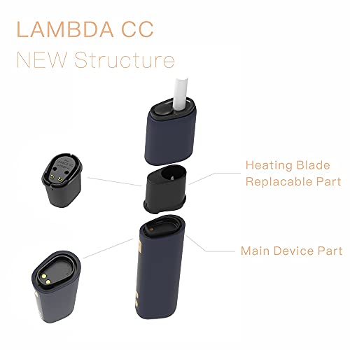 LAMBDA CC Wärmegerät für Tabakheets, Starter-Kits mit austauschbarem Heizblatt-Teil (schwarz) – Bild 4