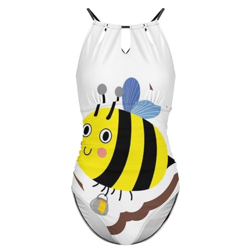 Maillot de bain une pièce Abeille correction silhouette ventre plat - 4