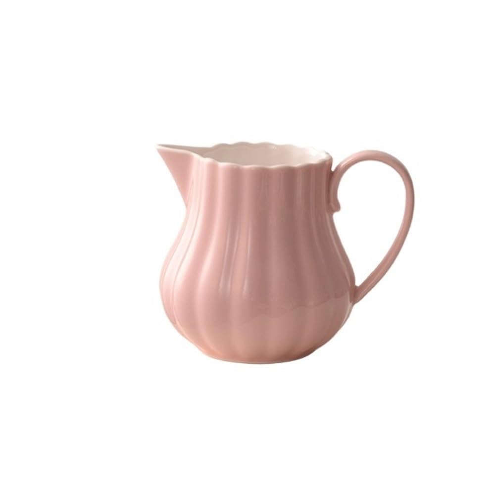 Pot à Lait, saucière, Tasse à Eau, pichet à crème, Pot à café, Pot à Sucre, Pot en céramique à Motifs Floraux avec Anse