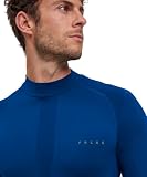 FALKE Mężczyźni Warstwa podstawowa (góra) Warm Turtleneck M L/s Ts materiał funkcyjny szybkoschnące chłodzące 1 Sztuka, Niebieski Yve 6714, L
