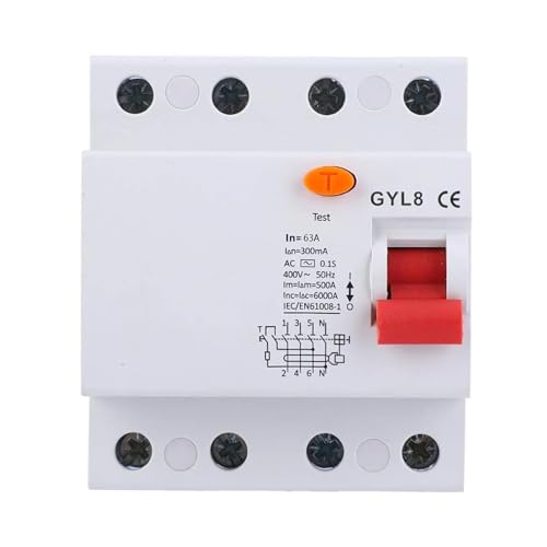 Disyuntor inteligente automático de corte tetrapolar AC400V 63A eficaz 4