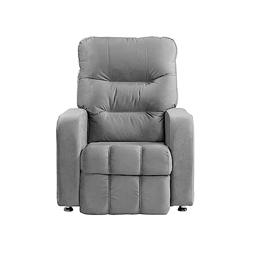 Poltrona do Papai Reclinável Maldivas Suede Cinza - Speciale Home