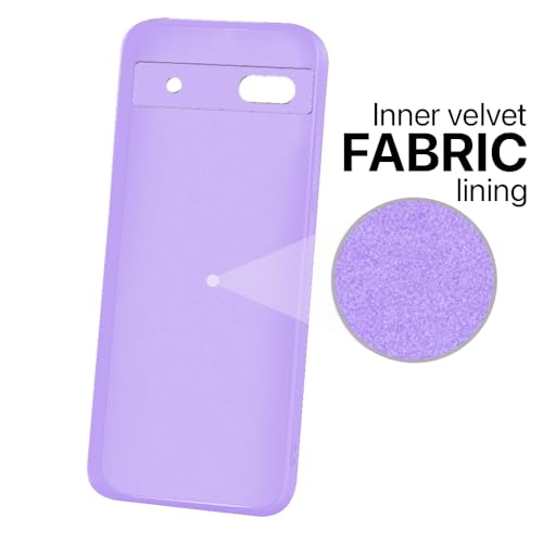 Image of amazon basics Mobile Cover for Google Pixel 7a 5G | Full Camera Protection | Premium Liquid Silicon Case | Flexible Bumper Case for Google Pixel 7a 5G (Purple)