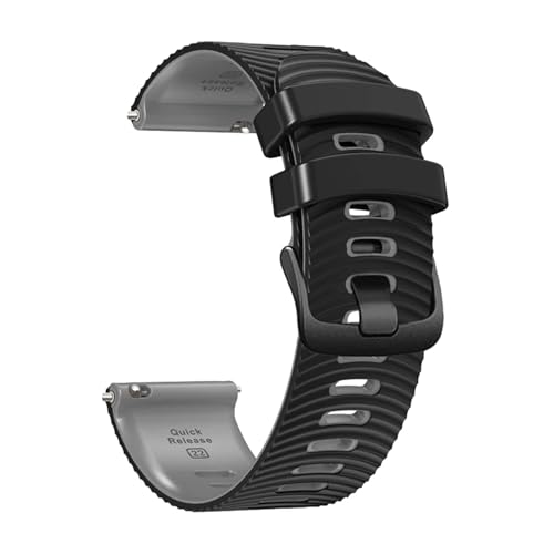 [�����ȓX] 22 mm�ėp�X�|�[�c�V���R���x���g�ɓK��Garmin Forerunner 255/265/Venu 3 Venu 2 Vivoactive 4�u���X���b�g�����x���g(Black gray)