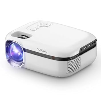 Cosonic Cs-05A Lcd Home Theater Large Picture High Brightness 4000 Lumens Short Throw 64Bit Ultra Pico Cpu Room Projector White Color(Pack Of 1),Wi-Fi