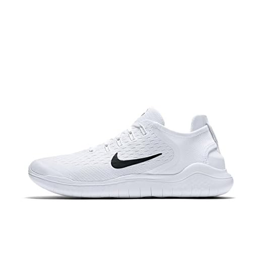 NIKE Men's Free RN Flyknit 2018 Running Shoes (10, Black/White/Black)